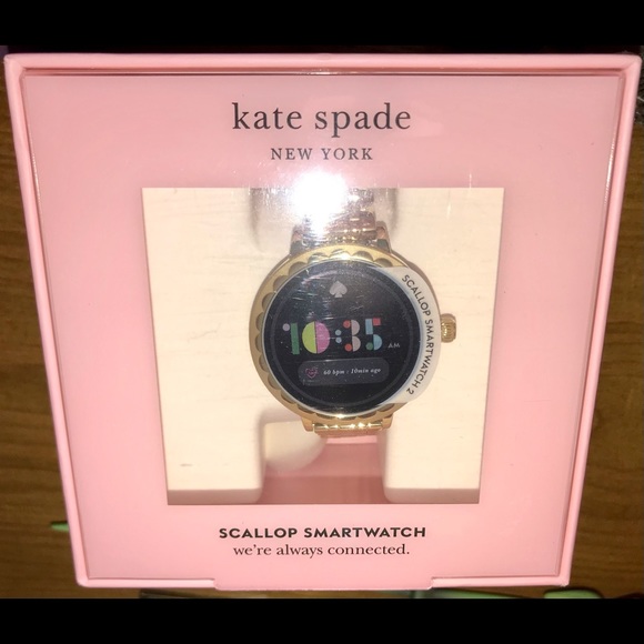 KATE ♠️ SPADE. GOLD SCALLOPED SMARTWATCH 2 -New - Picture 12 of 16